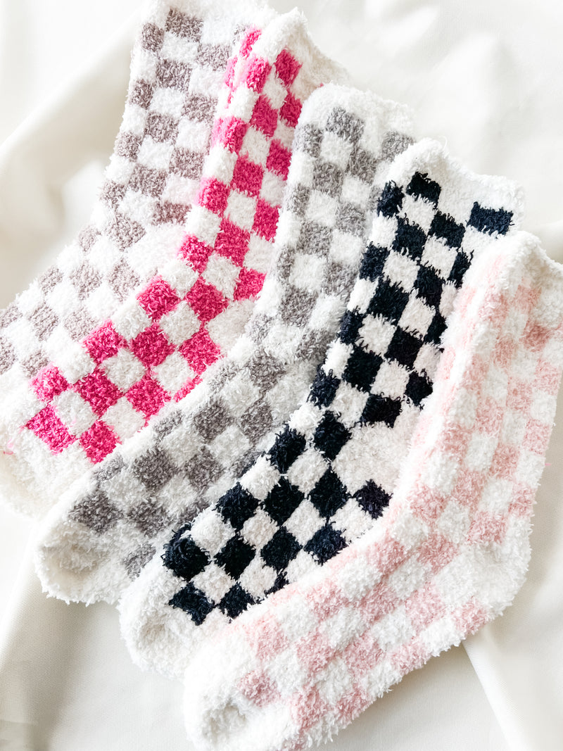 Checkered Cozy Socks