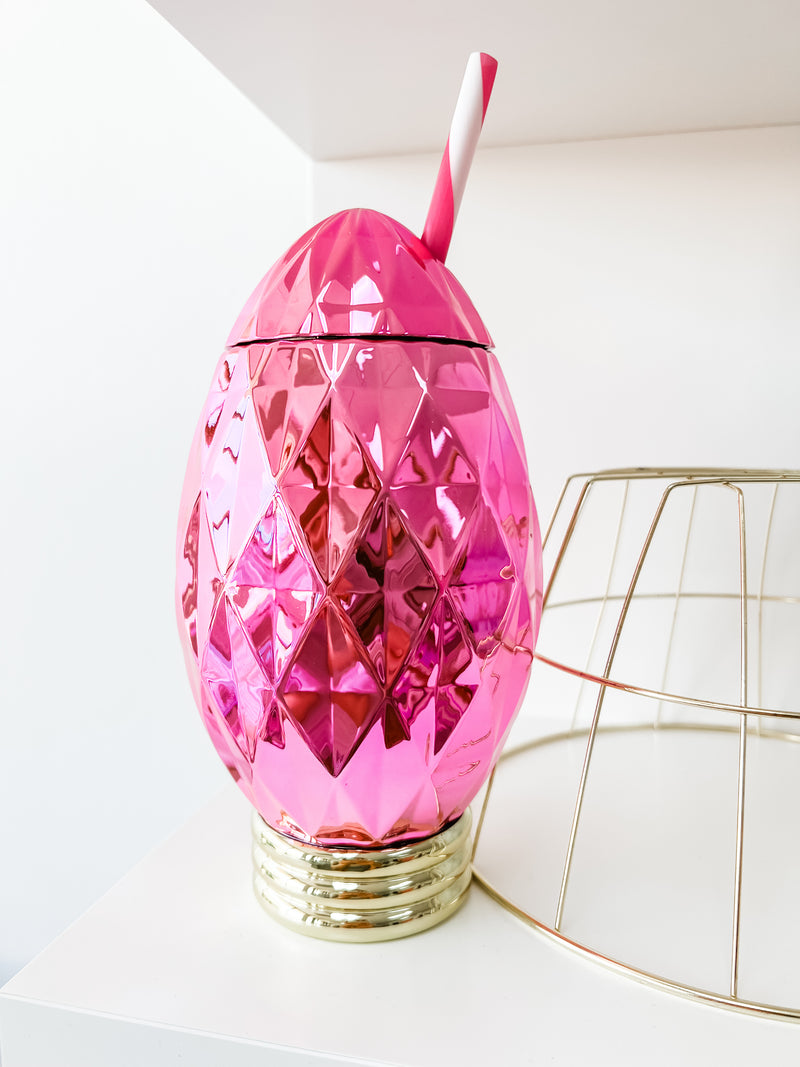 Faceted Holiday Light Sipper