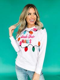 Deck the Halls Embroidered Pullover