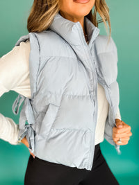 Tie Away the Cold Puffer Vest