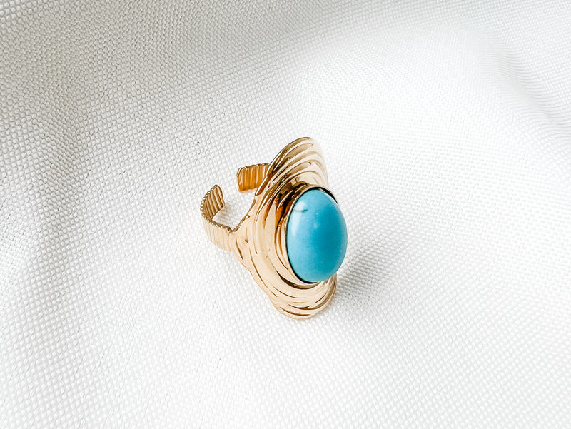 Turquoise Moonstone Ring