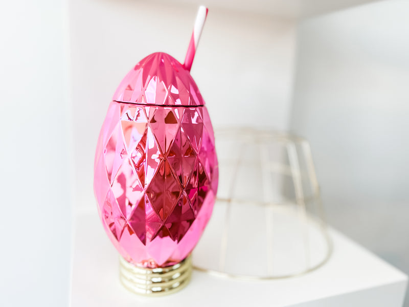 Faceted Holiday Light Sipper