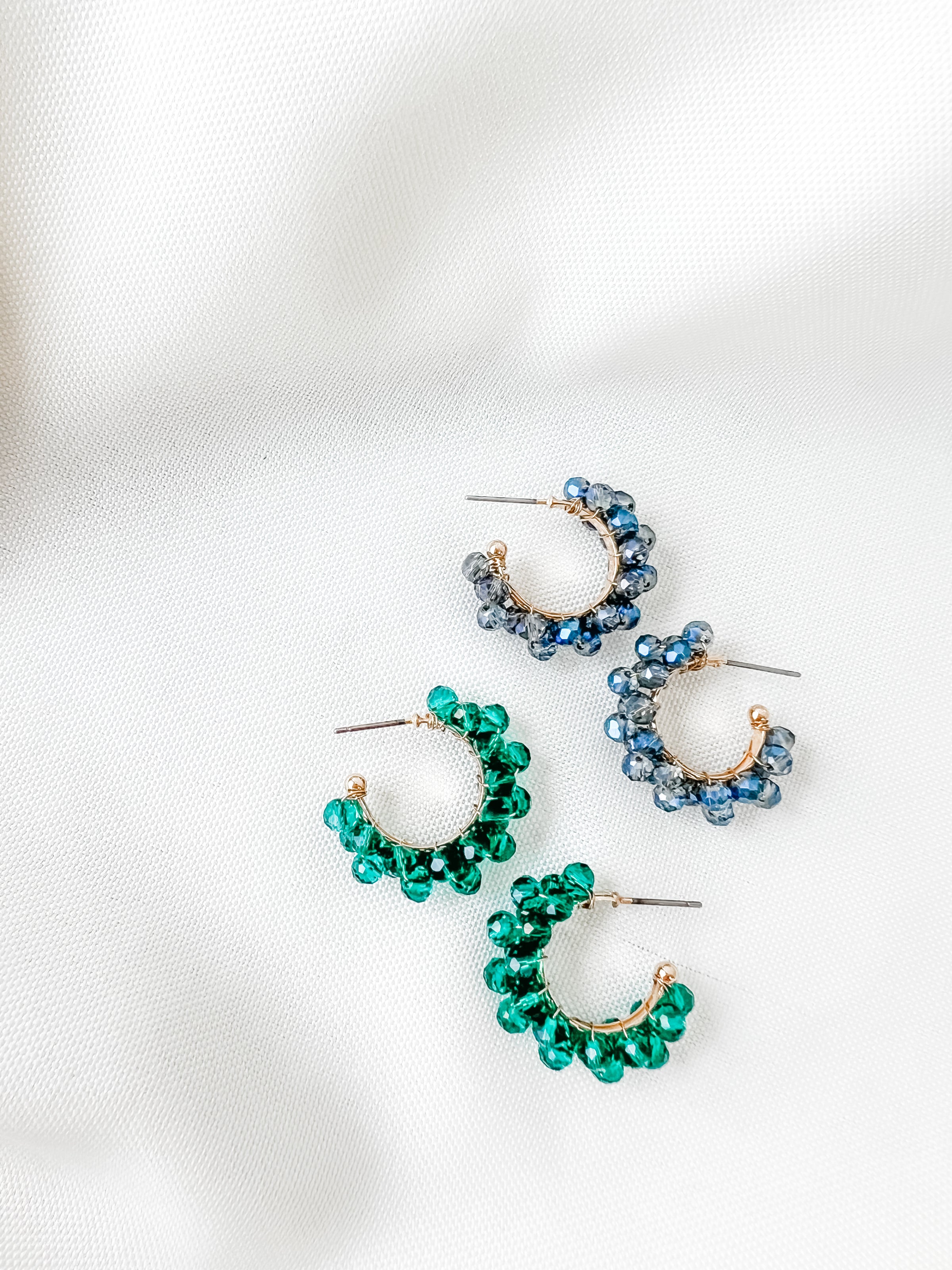 Odette Glass Bead Hoops