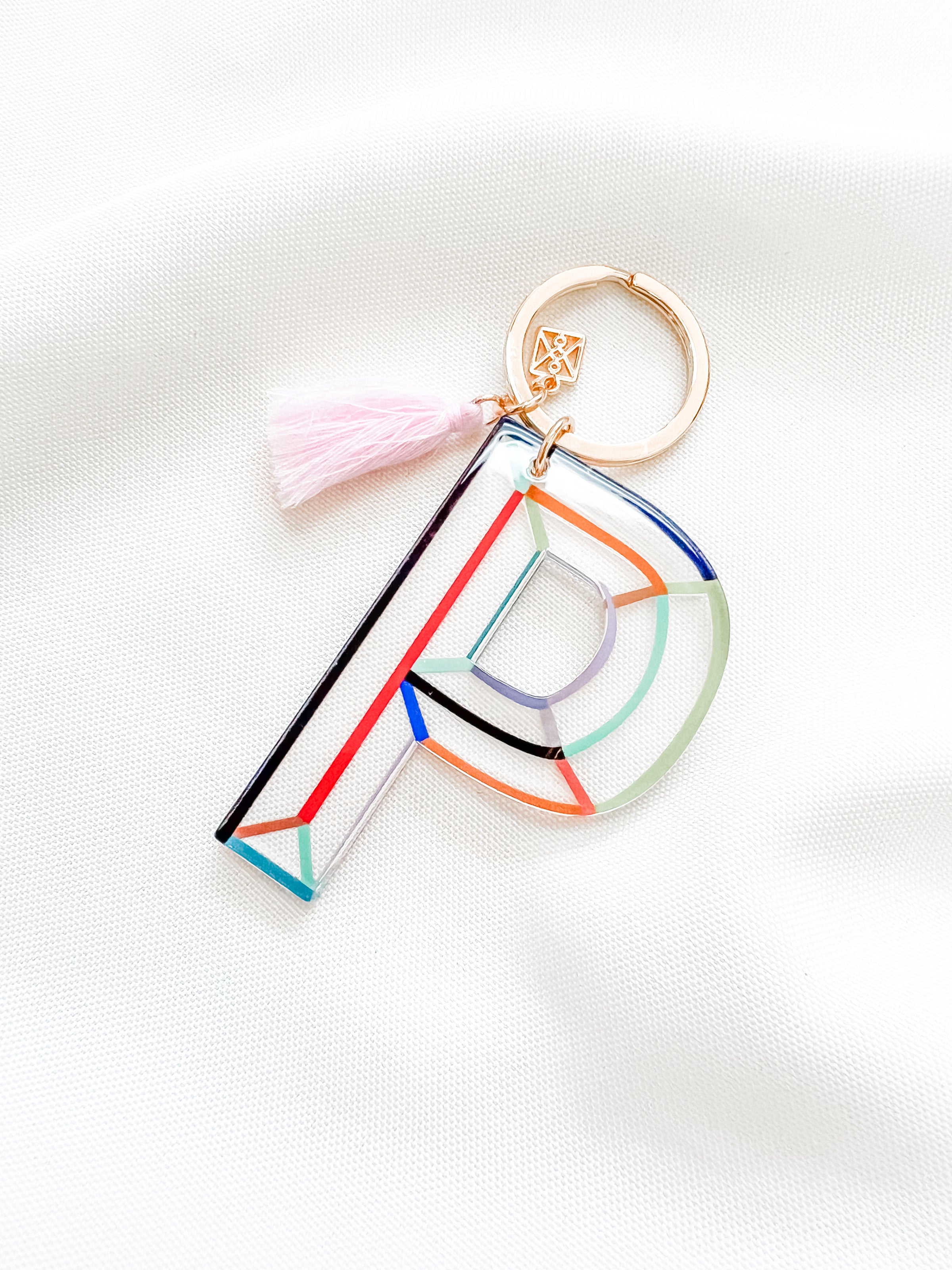 Out of Line Initial Keychain