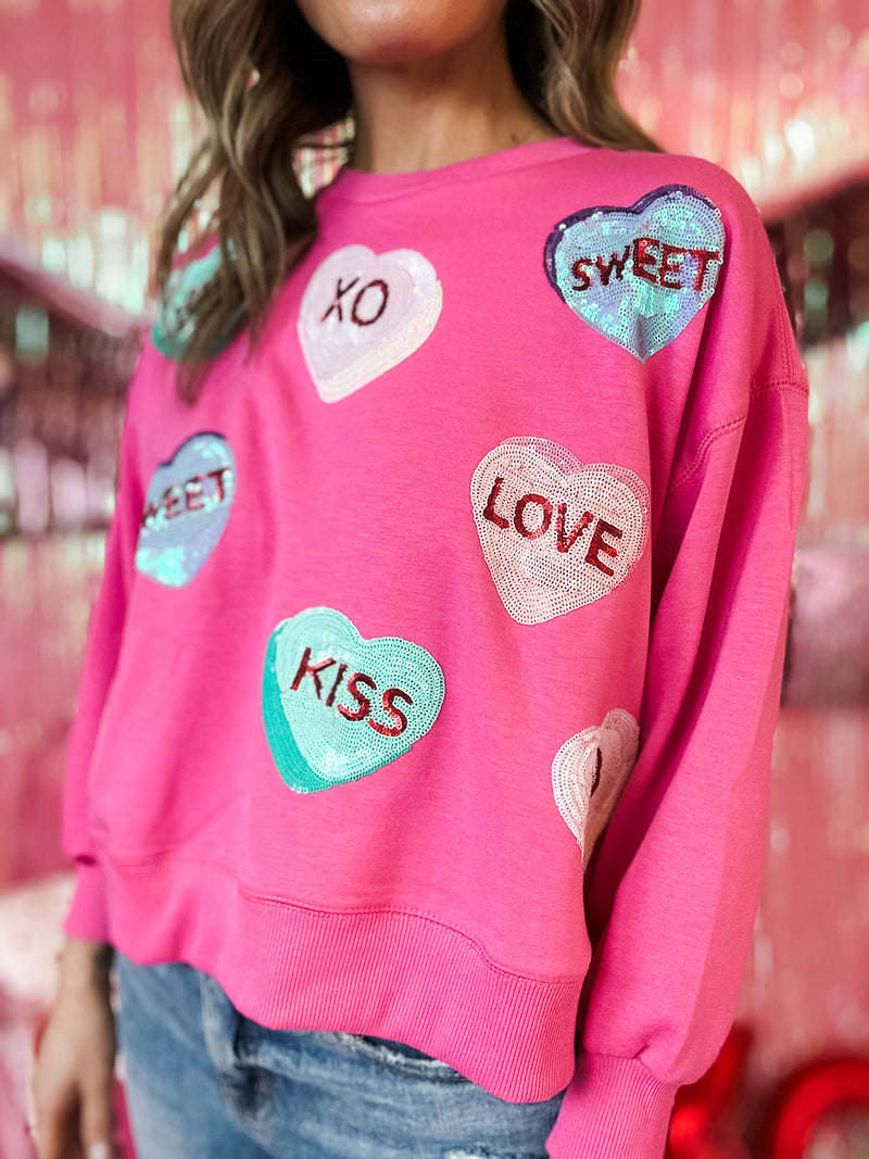 The Millie Candy Hearts Pullover