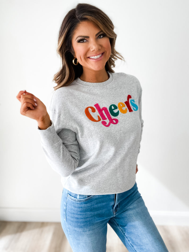 Cheers Embroidered Pullover