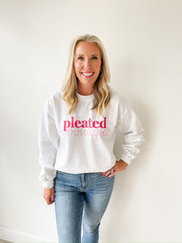 Pleated Logo Pullover