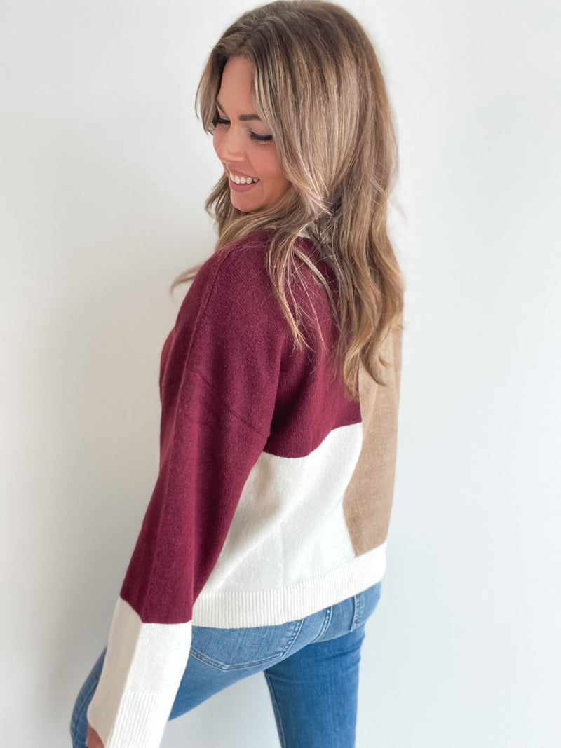 All the Time Sweater - Burgundy
